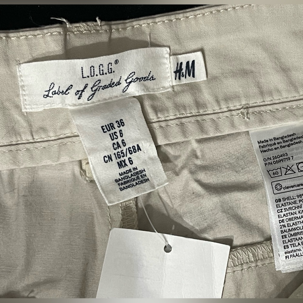 H&M Women's Beige Shorts. Size 6. NWT - Picture 3 of 7